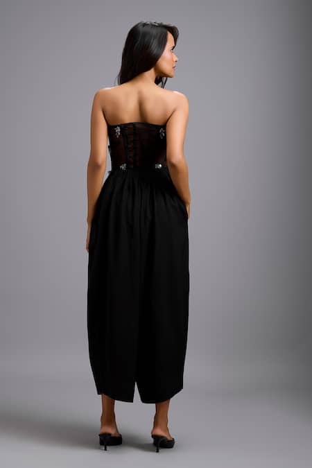 Deepika Arora Tapered Wide-Leg Linen Pant 