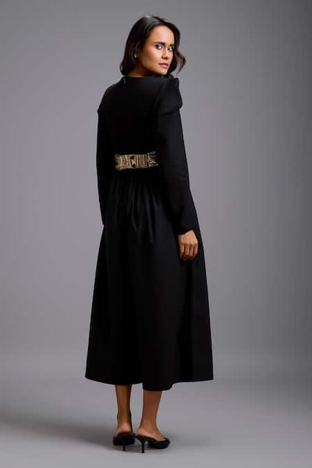 Deepika Arora Structured Jumpsuit With Contrast Bow Belt  