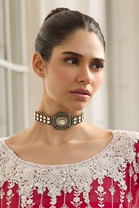 Amaara Jewels Tsarina Emeraude Necklace Set 