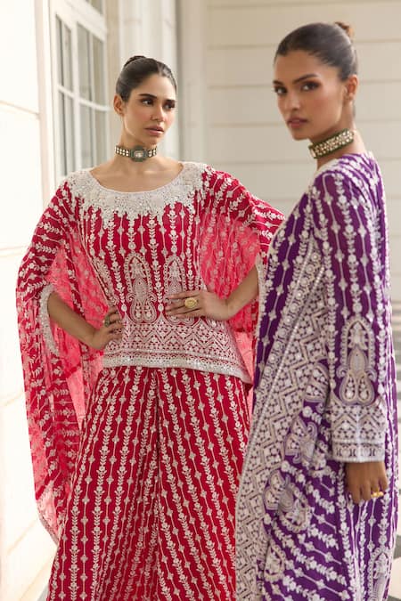 Buy_Amaara Jewels_Gold Plated Gemstones, Crystals Tsarina Emeraude Necklace Set _Online_at_Aza_Fashions