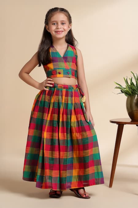 The Cotton Staple Reef Checkered Skirt Set 