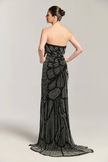 Bling Empire Flower Embellished Gown 