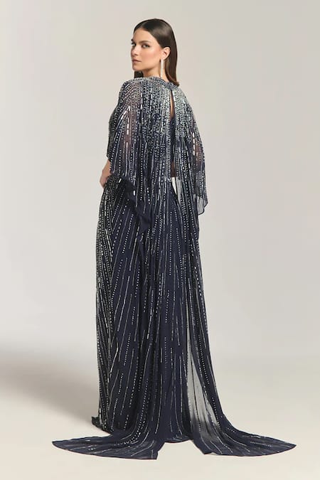 Bling Empire Middle East Embellished Overlay Gown 