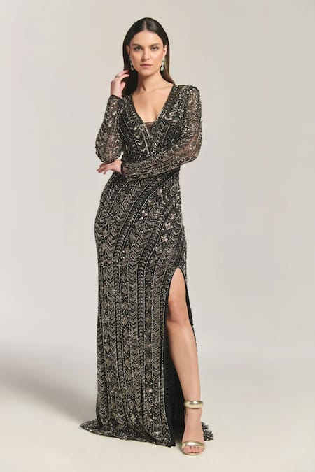 Bling Empire Midnight Glow Embellished Gown 
