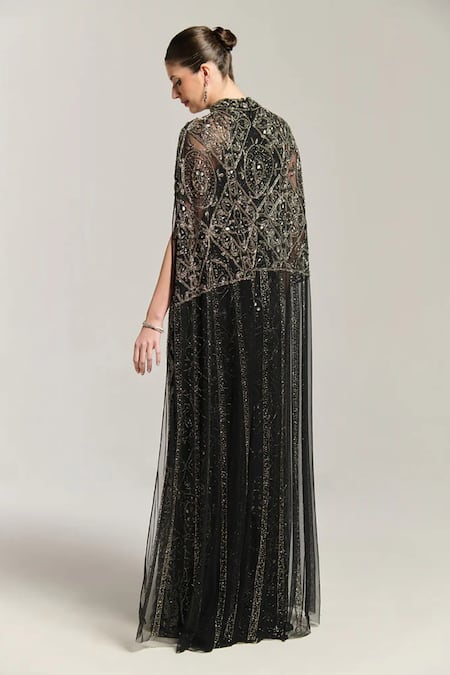 Bling Empire Stardust Queen Cape Gown 