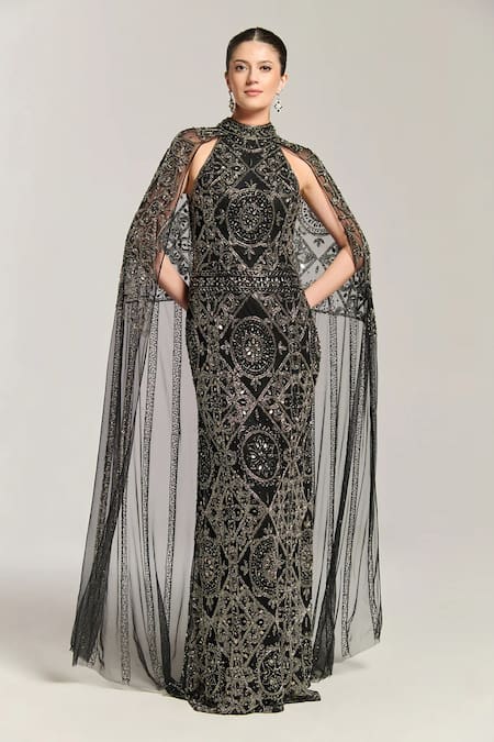 Bling Empire Stardust Queen Cape Gown 