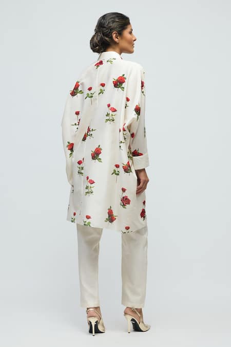 Balance By Rohit Bal Floral Print Chanderi Tunic 