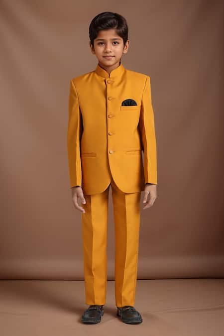 Petite Pomme Ocher Jodhpuri Set 