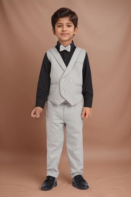 Petite Pomme Elegant Grey Kids Suit Set 