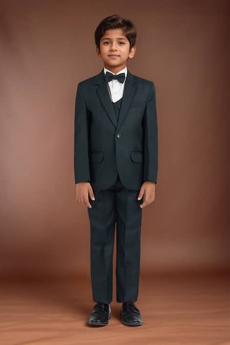 Petite Pomme Bottle Green Solid 5 Pcs Suit Set 