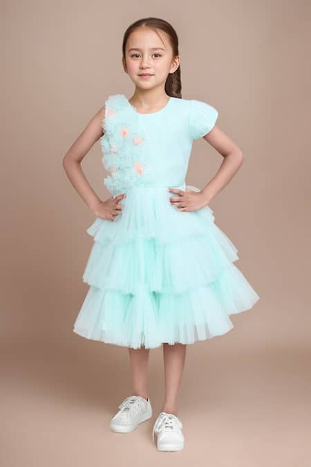 Petite Pomme Embellished Sleeveless Party Dress 