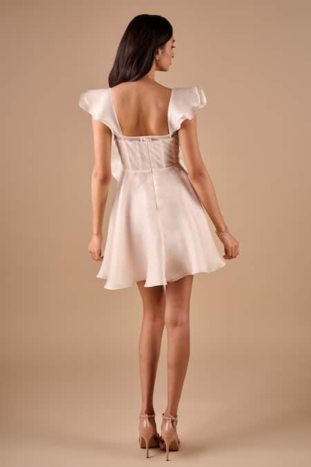 Shriya Som Rose Ruffle Dress 