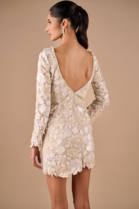 Shriya Som Floral Lace Bodycon Dress 