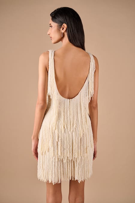 Shriya Som Pearl Fringe Dress 