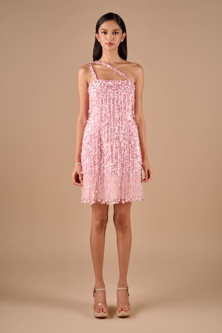 Shriya Som Crystal Fringe Dress 