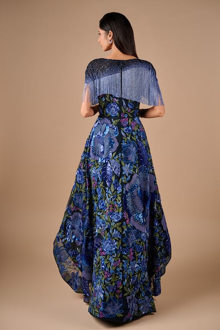 Shriya Som 3D Floral High Low Gown 