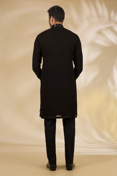 Rabani & Rakha Sequin & Thread Embroidered Kurta With Pant 