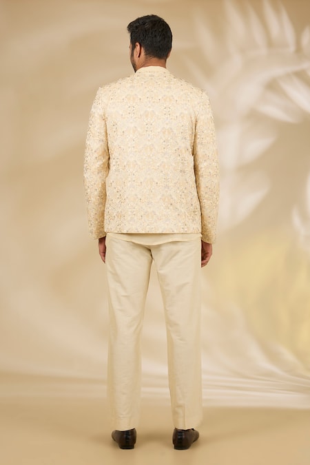 Rabani & Rakha Thread & Sequin Embroidered Bandhgala Set 