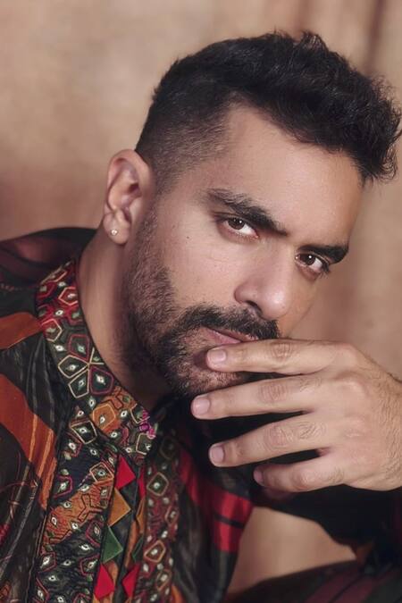 Buy_Punit Balana_Multi Color Silk Organza Embroidery, Sequins Floral Stripe Print Kurta Set _Online_at_Aza_Fashions