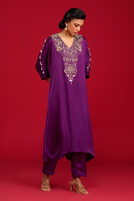Megha Pitti Zardozi & Sequin Hand Embroidered Kurta Set 