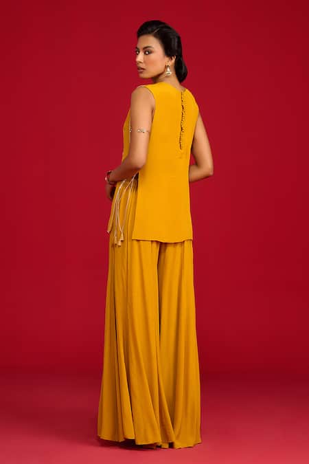 Megha Pitti Zardozi & Sequin Embroidered Kurta Sharara Set 