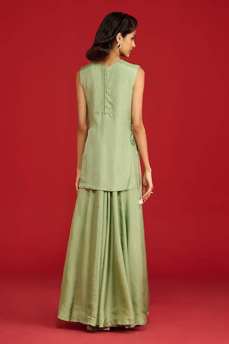 Megha Pitti Sequin & Zardozi Embroidered Kurta Set 