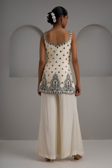 Maisolos Hand Embroidered Kurta Sharara Set 