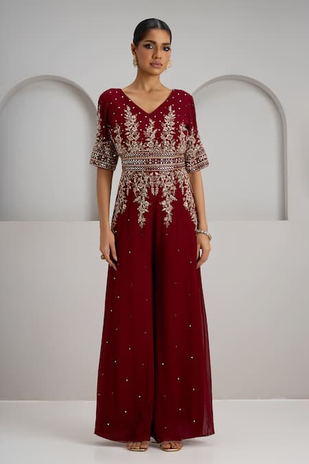 Maisolos Mirror & Thread Hand Embroidered Jumpsuit 