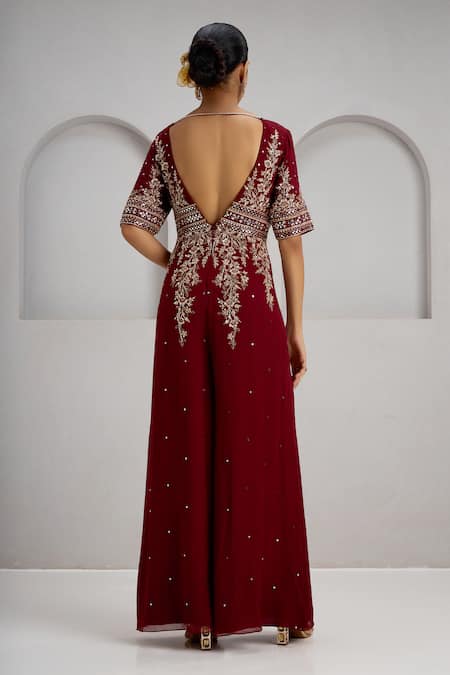 Maisolos Mirror & Thread Hand Embroidered Jumpsuit 