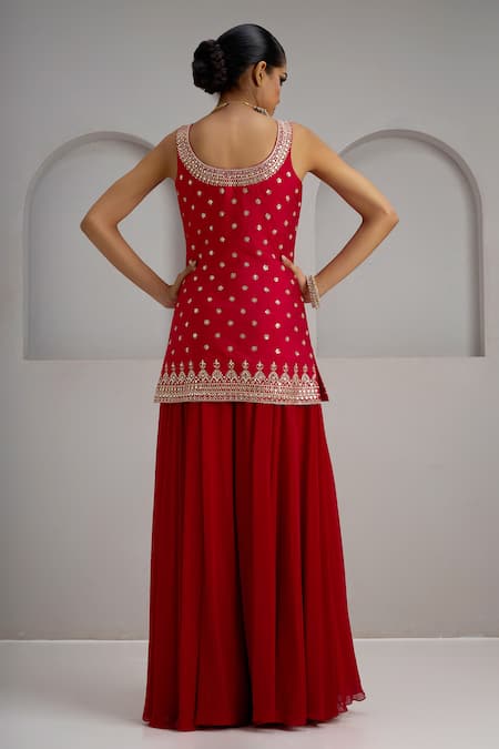 Maisolos Hand Embroidered Kurta Sharara Set 