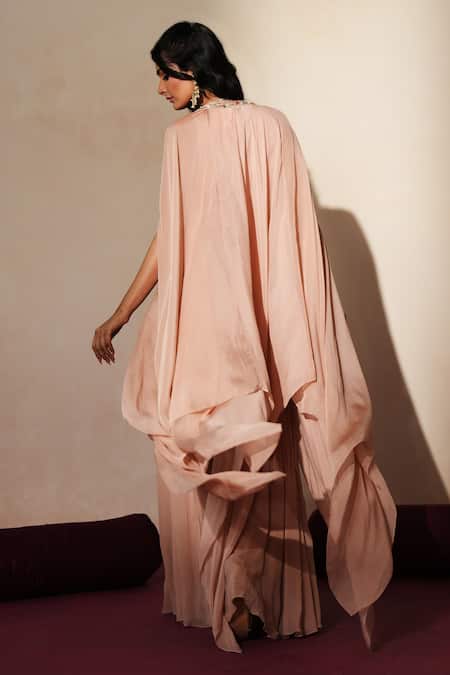 ISHA GUPTA TAYAL Rajlata Embroidered Cape Sharara Set 