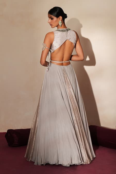 ISHA GUPTA TAYAL Muktika Embroidered Anarkali With Dupatta 