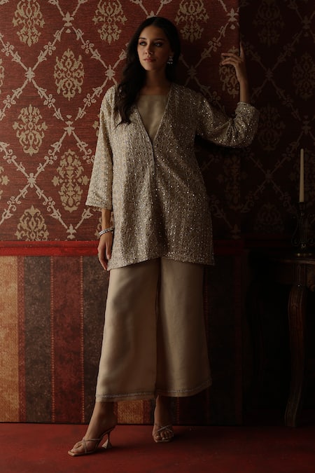 Begum Miri Embroidered Tunic Pant Set 