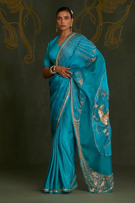 Sitaraa Vanini Yali Motif Saree With Blouse