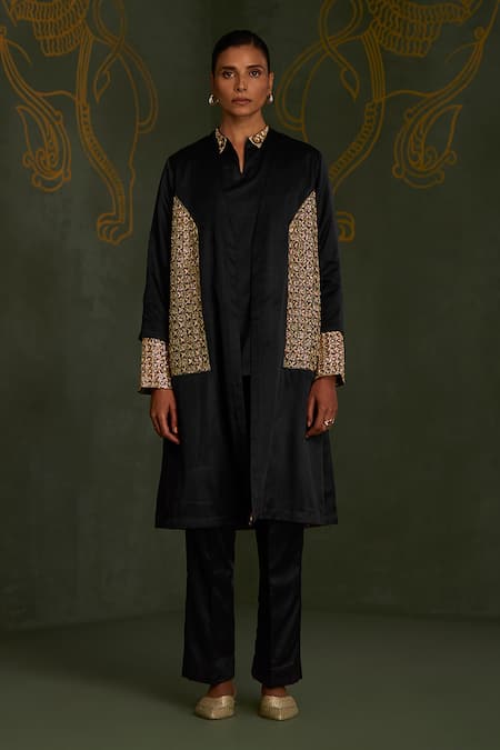 Sitaraa Nirrti Gajji Silk Dabka & Sequin Embroidered Jacket Set