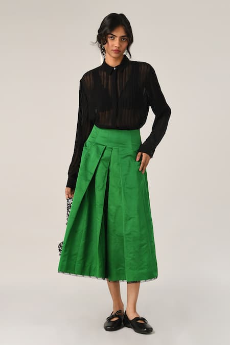 Payal Pratap Pinetorum Pleated Shirt 