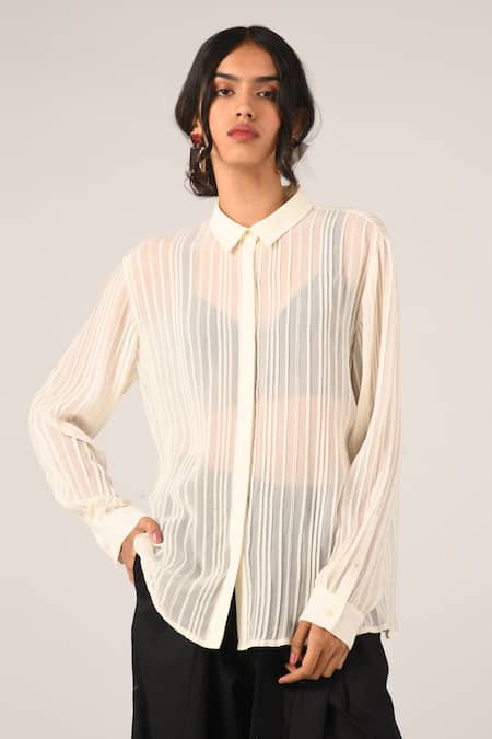 Payal Pratap Pinetorum Pleated Shirt 