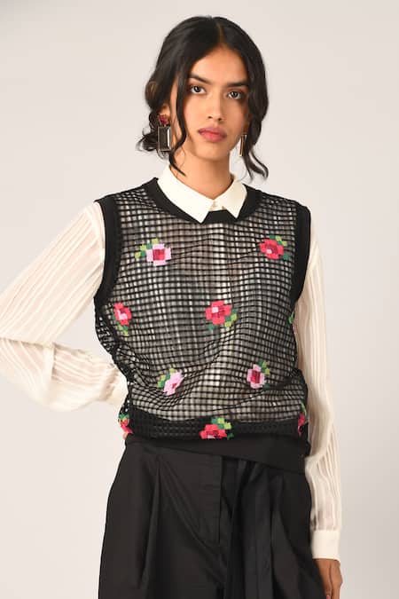 Payal Pratap Teplitz Net Cardigan Top 