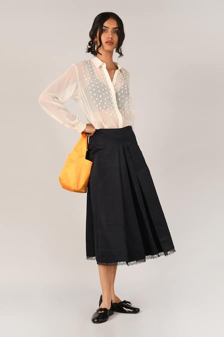 Payal Pratap Rubiginosa Pleated Skirt 