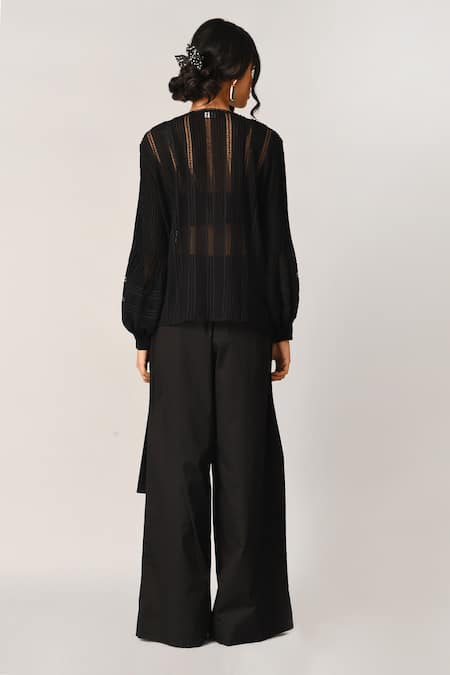 Payal Pratap Boscobel Front Open Lace Top 