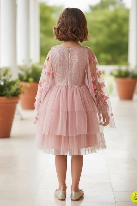 A Little Fable Sequined Bodice Tiered Dress  