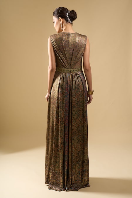 Tarun Tahiliani Printed Flared Jumpsuit 
