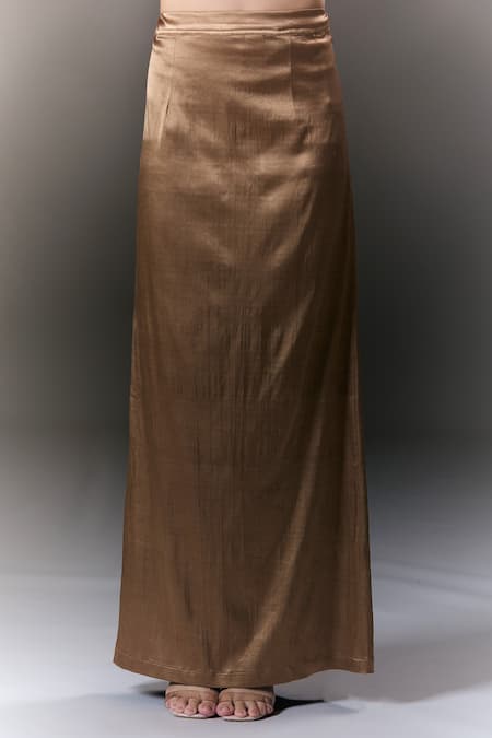 Seema Gujral Brown Sequins Scoop Neck Saree With Full Sleeve Blouse Online at Aza Fashions Seema Gujral_Brown Sequins Scoop Neck Saree With Full Sleeve Blouse _Online_at_Aza_Fashions