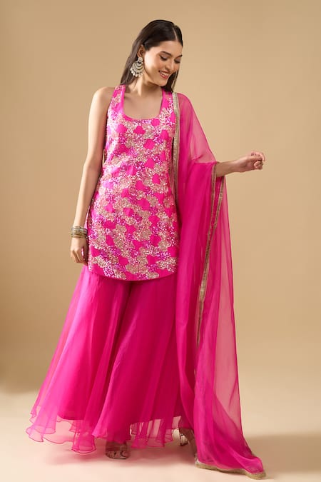 Archana Shah Sequin Embroidered Kurta Set