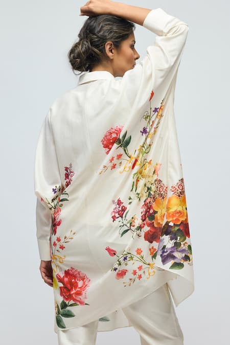 Balance By Rohit Bal Floral Print Chanderi Tunic 