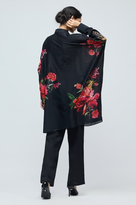 Balance By Rohit Bal Floral Print Chanderi Tunic 