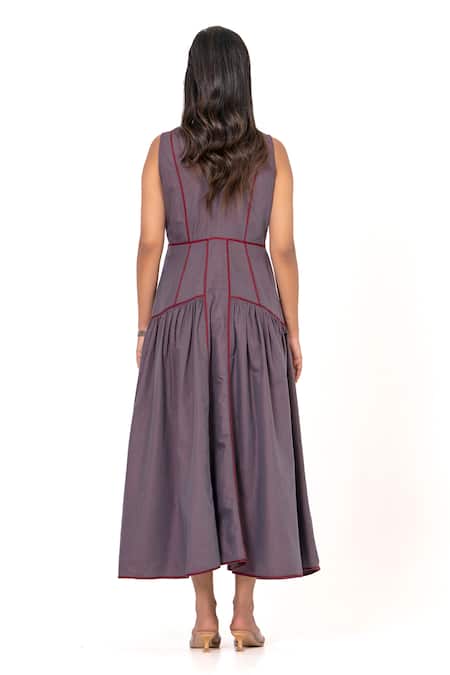 K-Anshika Panelled Cut-Out Maxi Dress 