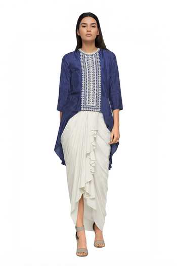 Soup By Sougat Paul Draped Skirt Set 