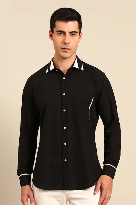 Mayank Modi - Men Contrast Collar Shirt 