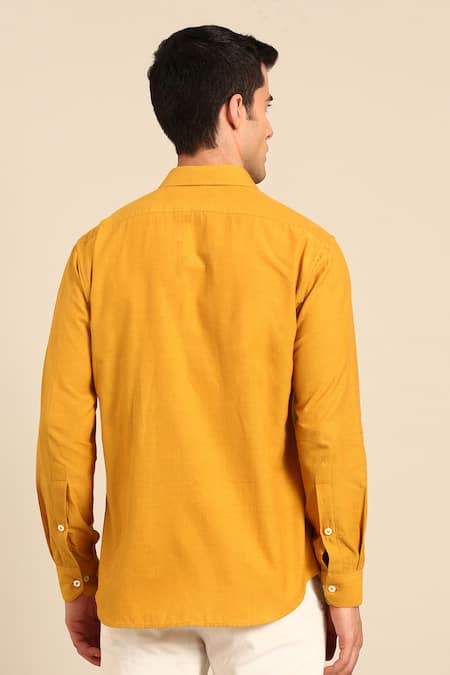 Mayank Modi - Men Geometric Panel Shirt 